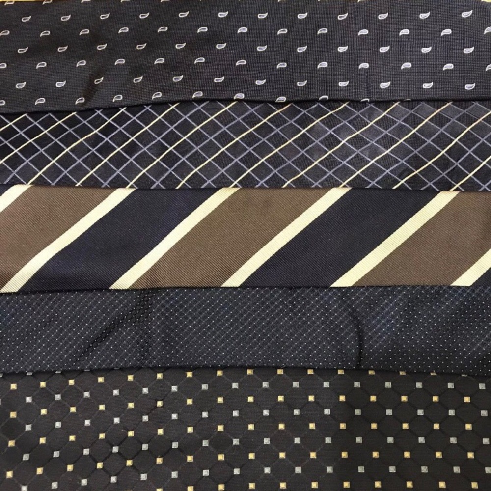 Lot of five ties